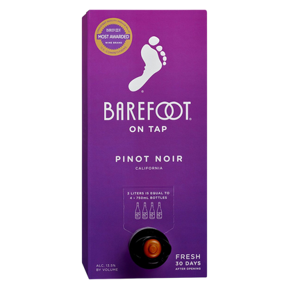 Barefoot Cellars On Tap Pinot Noir Red Wine 3 L Box