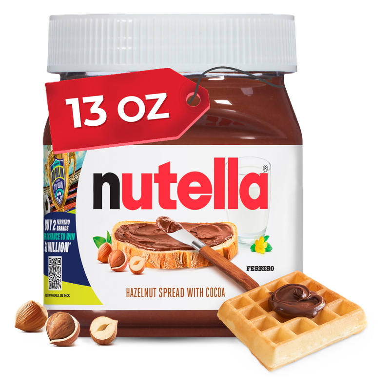 Nutella Hazelnut Spread with Cocoa for Breakfast, 13 oz Jar