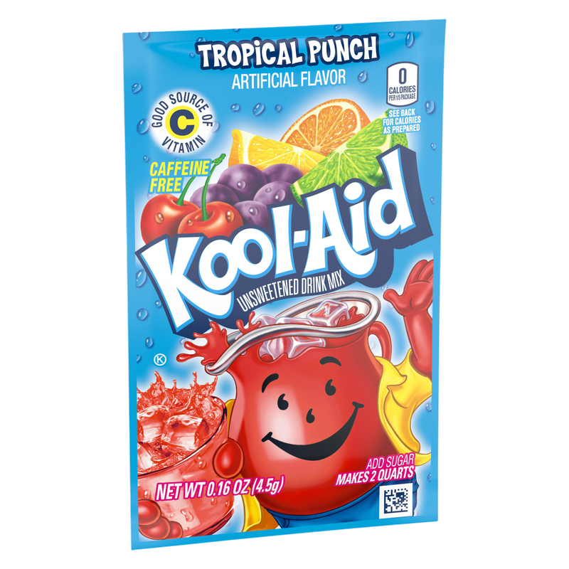Kool Aid Tropical Punch Powdered Drink Mix Packet .16oz