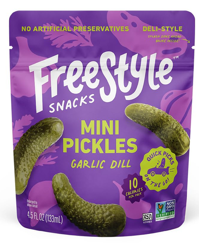 Freestyle Snacks Garlic Dill Mini Pickles 4.5oz