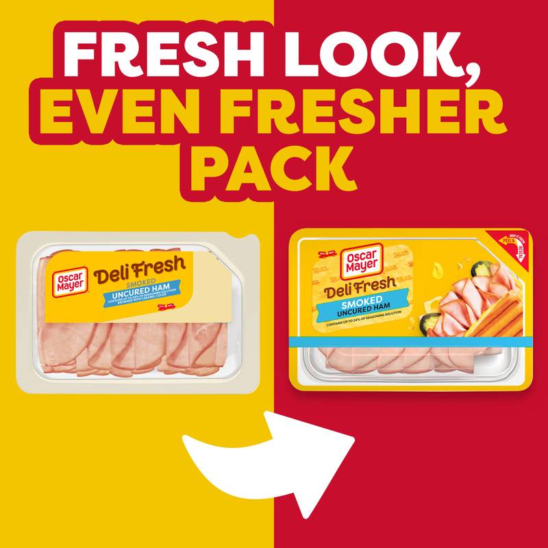 Oscar Mayer Deli Fresh Smoked Uncured Ham Sliced Lunch Meat - 9oz