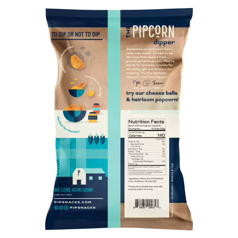 Pipcorn Sea Salt Heirloom Corn Dippers 9.25oz