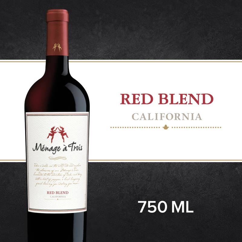 Menage a Trois California Red Wine 750ml