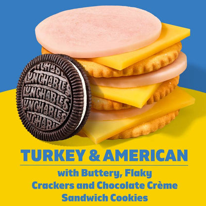 Lunchables Turkey & American Cheese Cracker Stackers with Chocolate Sandwich Cookies  - 3.2oz