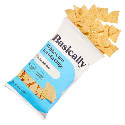 Basically Party Size Sea Salt White Corn Tortilla Chips 13oz