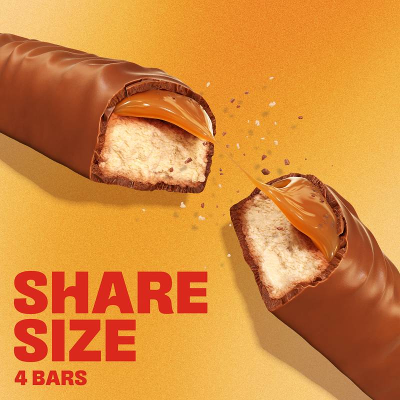 TWIX Milk Chocolate Caramel Cookie Candy Bar, Share Size, 3.02 oz