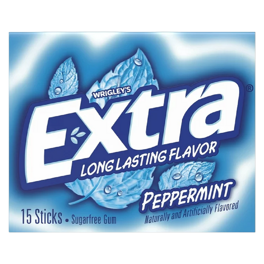 Extra Peppermint Sugar Free Chewing Gum, 15-Stick