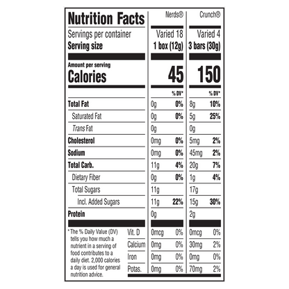 Nerds Grape & Strawberry and Crunch Bar Minis 30ct Bag