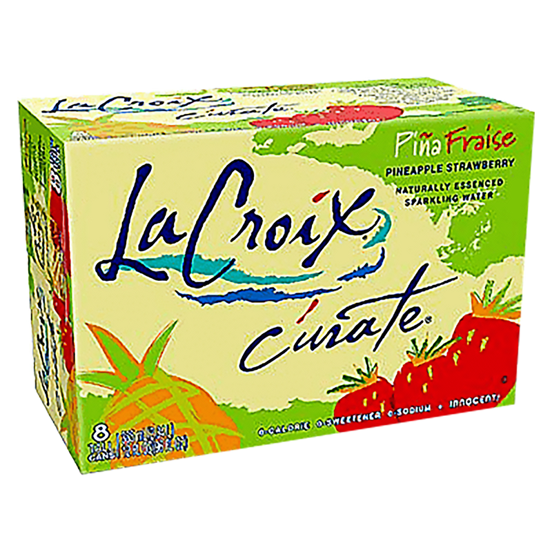 La Croix Curate Pineapple Strawberry Sparkling Water 8pk 12oz Can