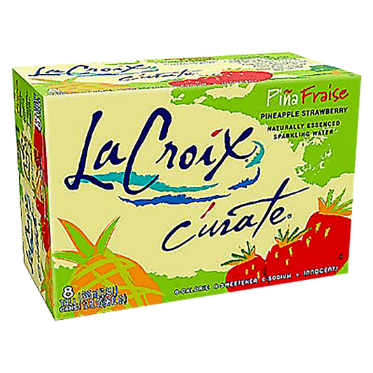 La Croix Curate Pineapple Strawberry Sparkling Water 8pk 12oz Can