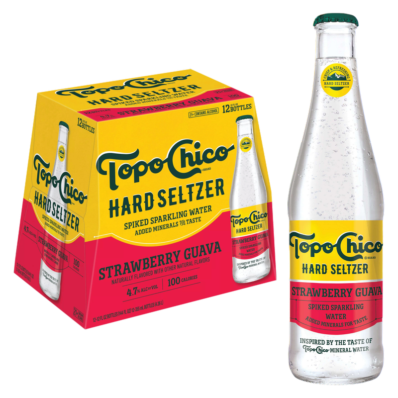 Topo Chico Hard Seltzer Strawberry Guava 12pk 12oz Btl 4.7% ABV