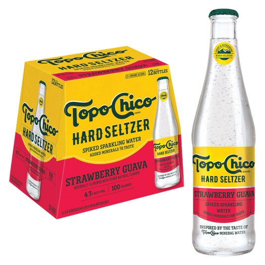 Topo Chico Hard Seltzer Strawberry Guava 12pk 12oz Btl 4.7% ABV