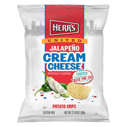 Herr's United Jalapeno Cream Cheese Ripple Chips 2.125oz.