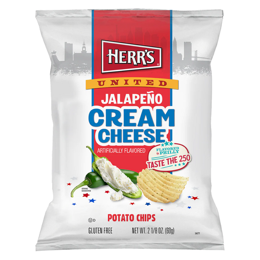 Herr's United Jalapeno Cream Cheese Ripple Chips 2.125oz.