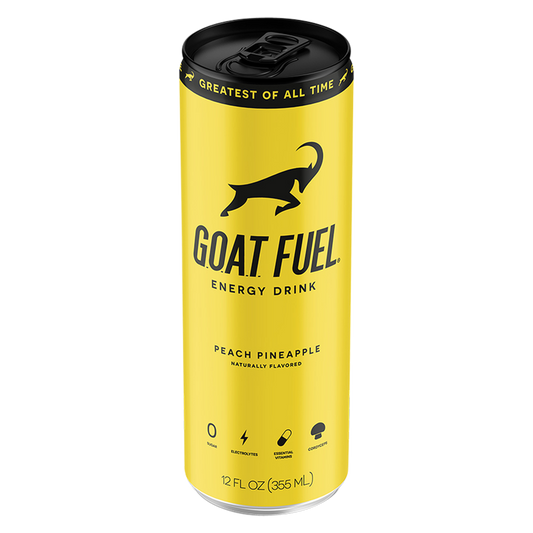 G.O.A.T. Fuel Peach Pineapple Energy Drink 12oz Can