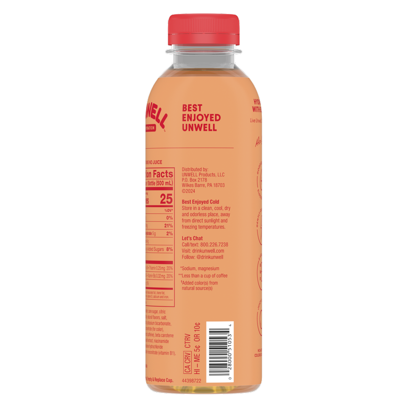 Unwell Orange Hibiscus Hydration Drink 16.9oz Btl