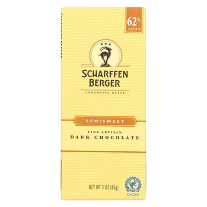 Scharffen Berger 62% Semisweet Chocolate Bar 3oz