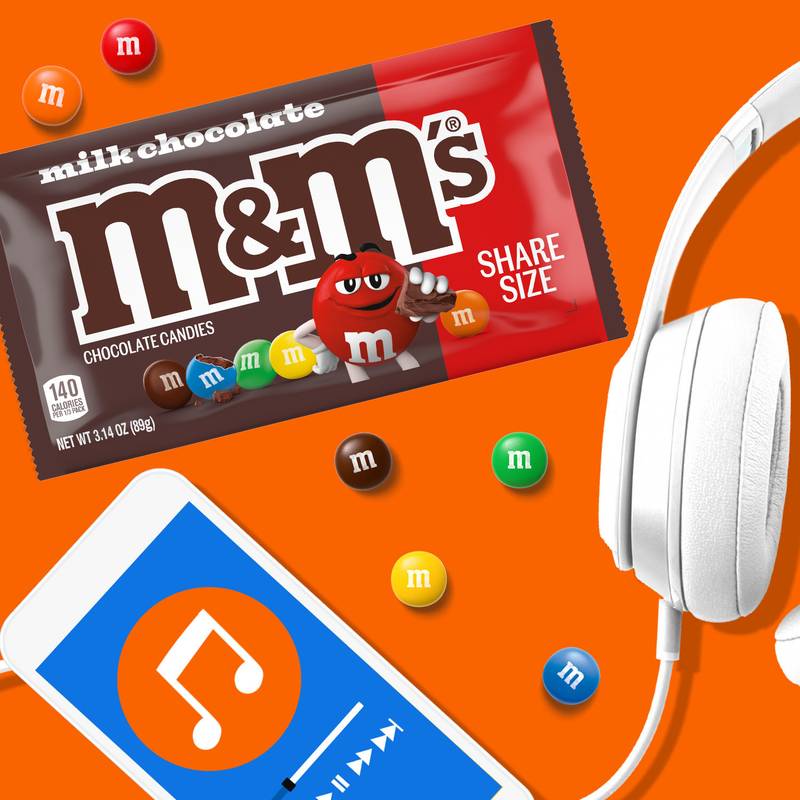 M&M's Milk Chocolate Candies Share Size 3.14oz