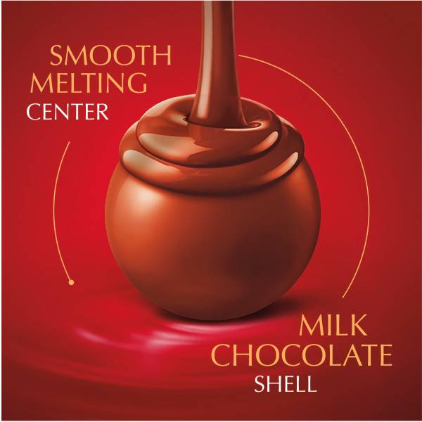 Lindt LINDOR Milk Chocolate Candy Truffles, Chocolates with Smooth, Melting Truffle Center, 1.3 oz