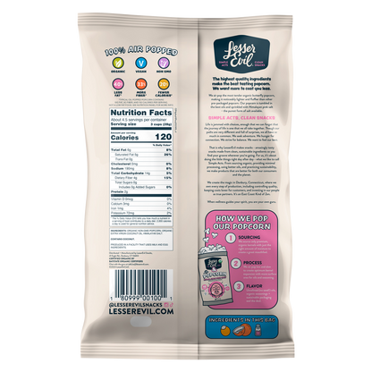 LesserEvil Himalayan Pink Salt Organic Popcorn 5oz