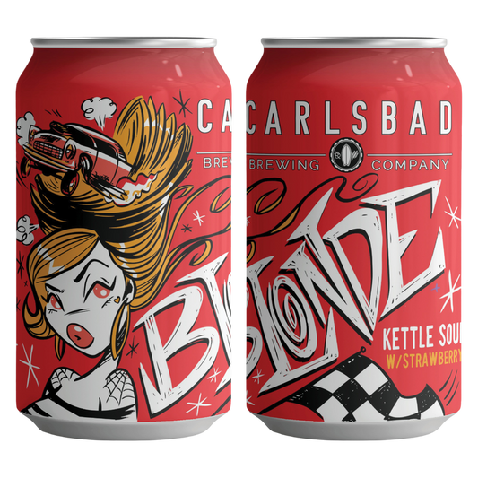 Carlsbad Brewing Co. Blonde Kettle Sour Strawberry 4pk 16oz Can