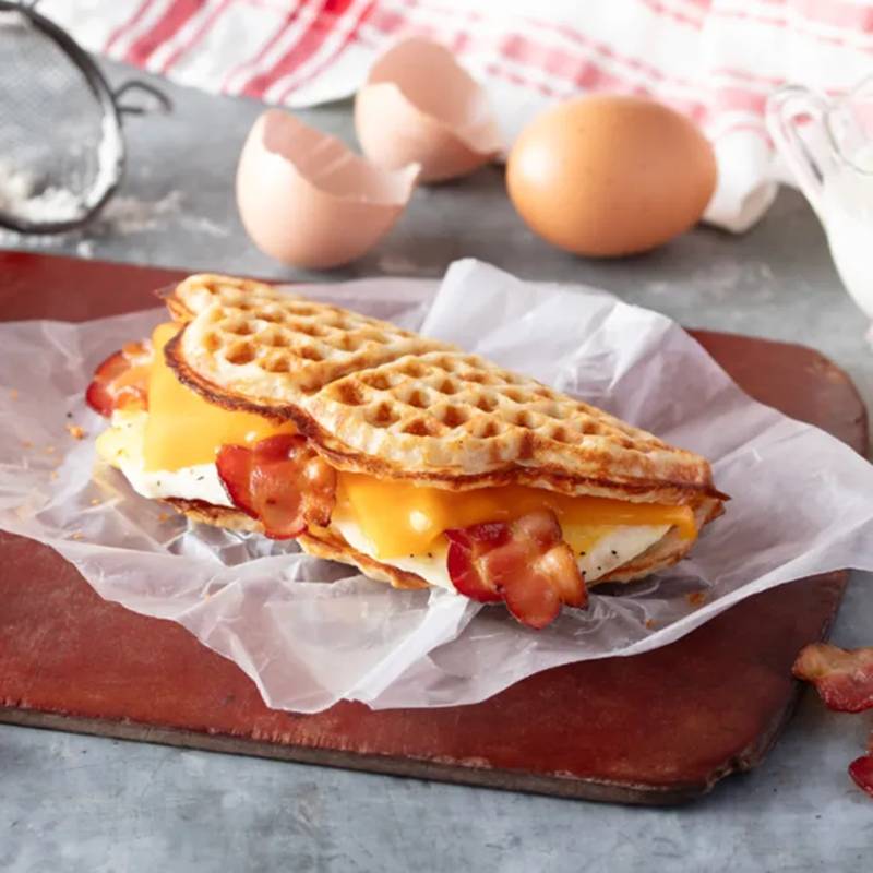 Nordic Waffles Bacon, Egg & Cheese Waffle Sandwich 2ct