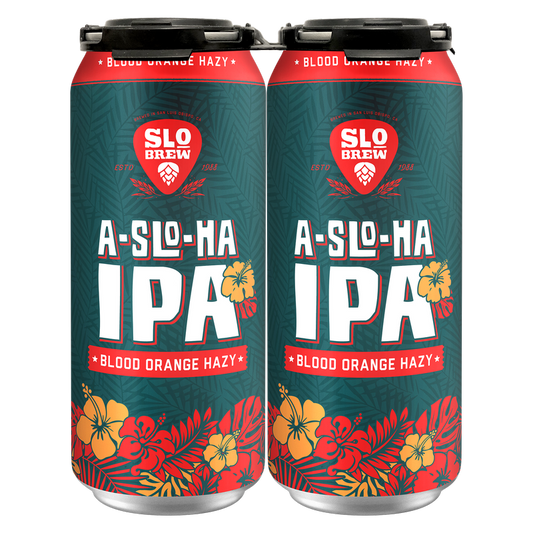 SLO Brew A-SLO-Ha Blood Orange Hazy IPA 4pk 16oz Can 6.5% ABV