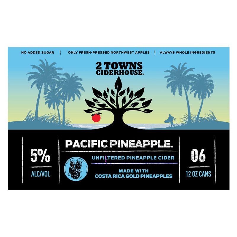 2 Towns Pacific Pineapple 6pk 12oz Can 5% ABV