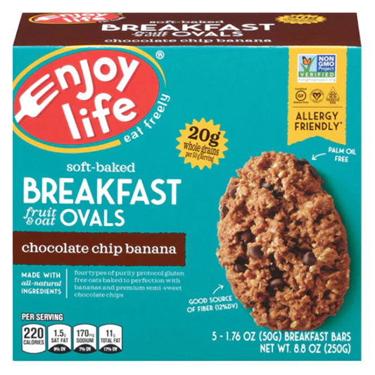 Enjoy Life Chocolate Chip Banana Fruit & Oat Breakfast Ovals 5ct