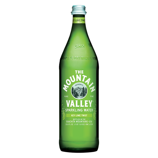 Mountain Valley Sparkling Water Key Lime Twist 1L Glass Bottle