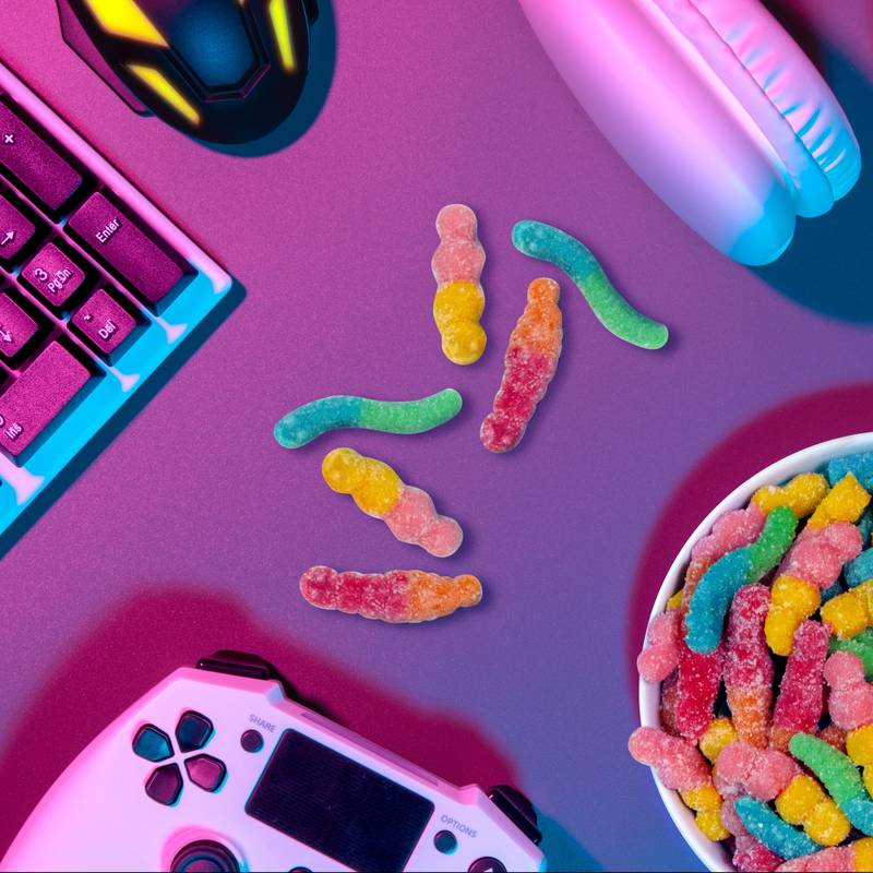 Trolli Sour Brite Squad Gummy Candy, Sour Gummy Worms, 4.25 oz