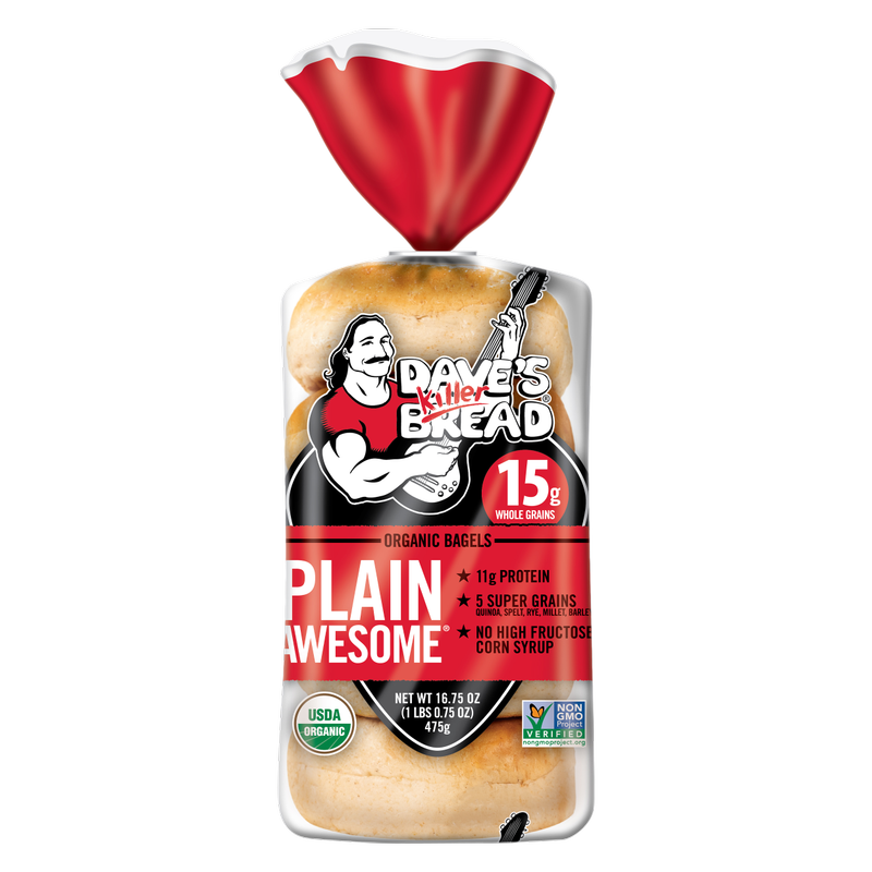 Dave's Killer Bread Plain Bagels - 16.75oz