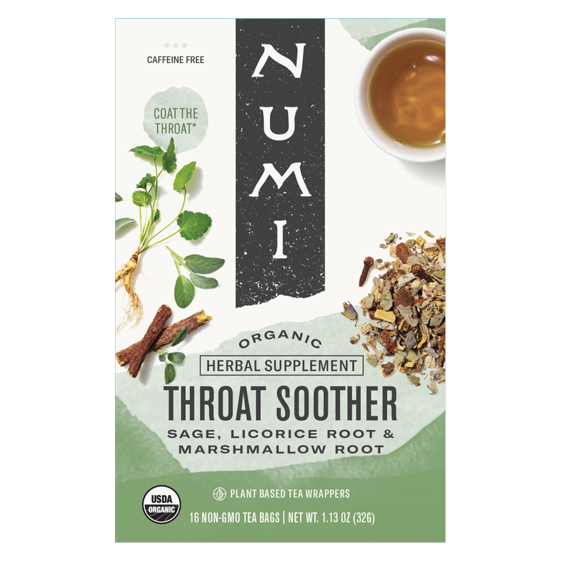 Numi Organic Throat Soother Tea 18ct Box