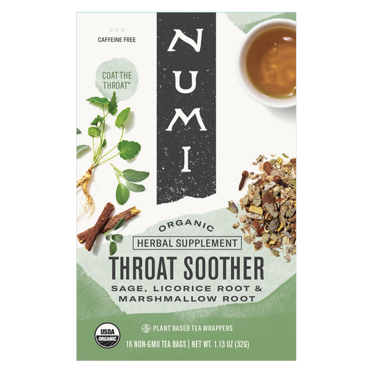 Numi Organic Throat Soother Tea 18ct Box
