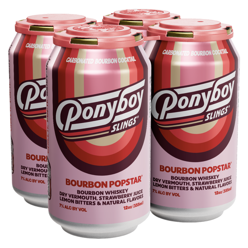 Ponyboy Slings Bourbon Popstar Cocktail 4pk 12oz Cans 7% ABV