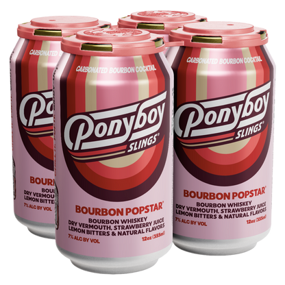 Ponyboy Slings Bourbon Popstar Cocktail 4pk 12oz Cans 7% ABV