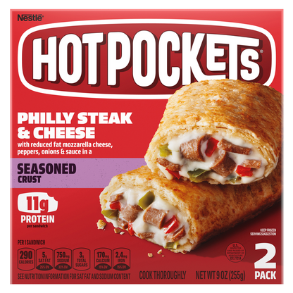 Hot Pockets Frozen Seasoned Crust Angus Beef Philly Steak & Cheese 2ct 9oz