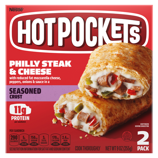 Hot Pockets Frozen Seasoned Crust Angus Beef Philly Steak & Cheese 2ct 9oz