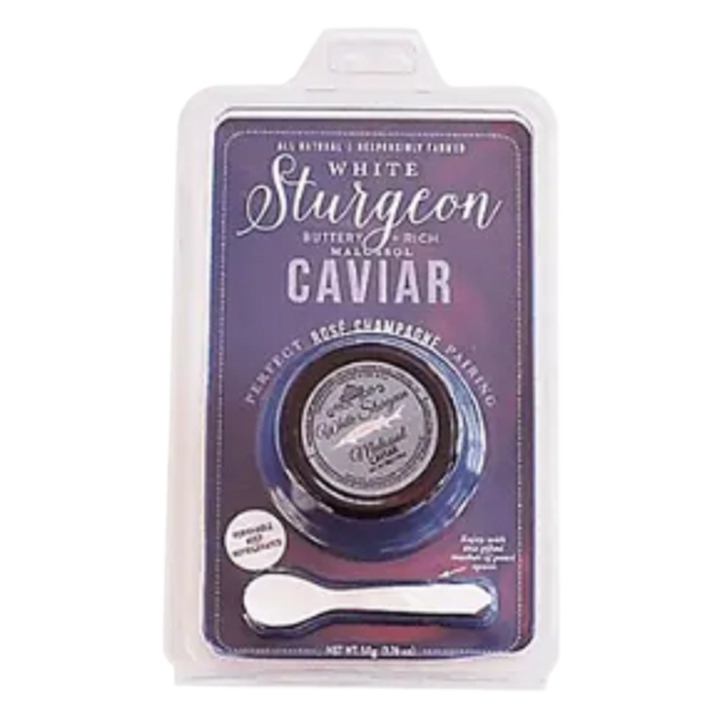 Pacific Plaza White Sturgeon Caviar with MP Spoon - 0.52oz