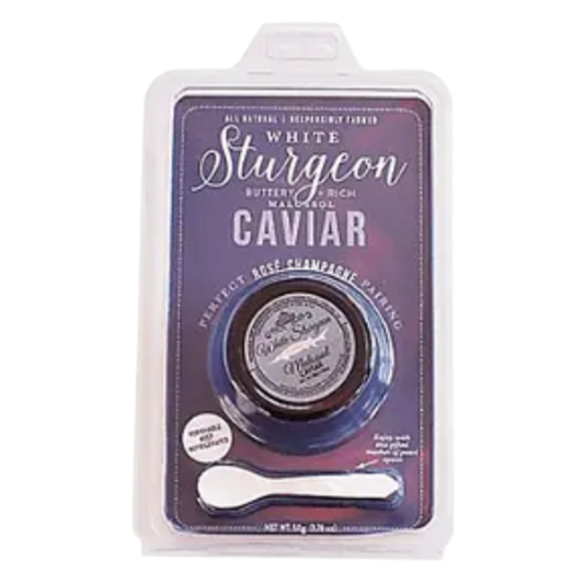 Pacific Plaza White Sturgeon Caviar with MP Spoon - 0.52oz