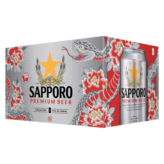 Sapporo Premium Beer 6pk 12oz Can