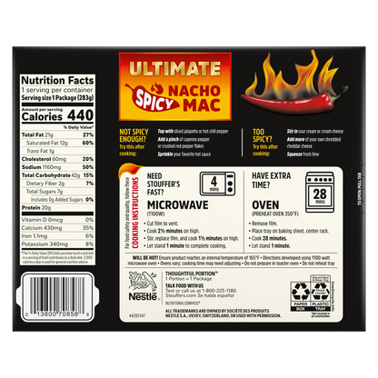 Stouffer's Frozen Spicy Nacho Mac & Cheese 10oz
