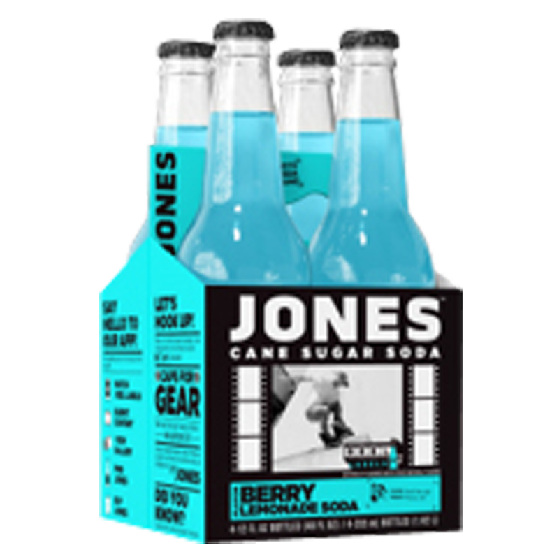 Jones Berry Lemonade Soda 4pk 12oz Glass Bottle