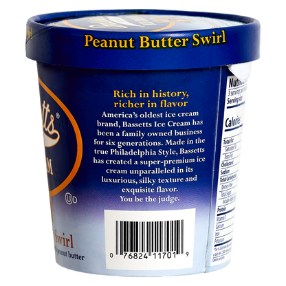 Bassetts Peanut Butter Swirl Ice Cream Pint