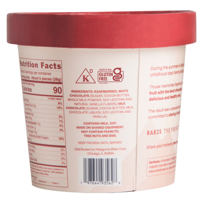 Baris Dipped Raspberries Double White & Milk Chocolate, 5.3oz