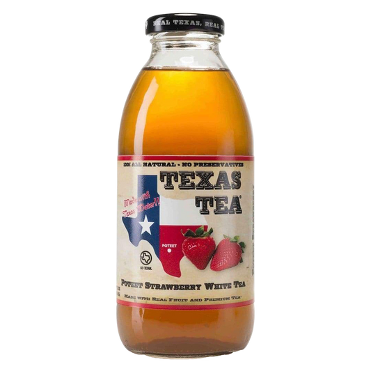 Texas Tea Poteet Strawberry White Tea 16oz Btl