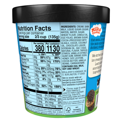 Ben & Jerry's Milk & Cookies Ice Cream Pint