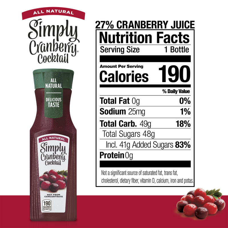 Simply Cranberry Juice 11.5oz Btl