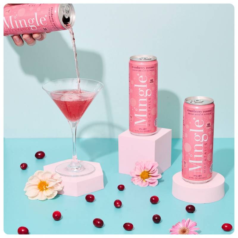 Mingle Mocktails Cranberry Cosmo 4pk 12oz Can