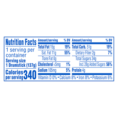 Drumstick Triple Chocolate King Cone 1ct 7.5oz